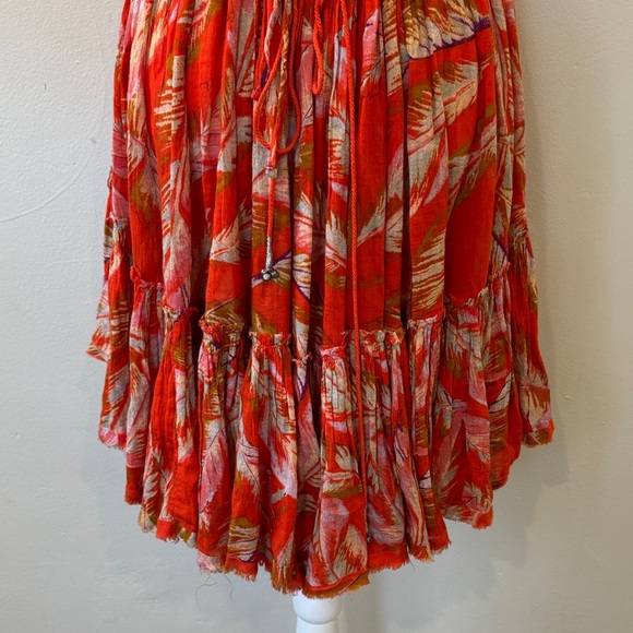 Free People Bohemian Leaf Print Dress – Size XS 🍃✨ - Picture 14 of 14